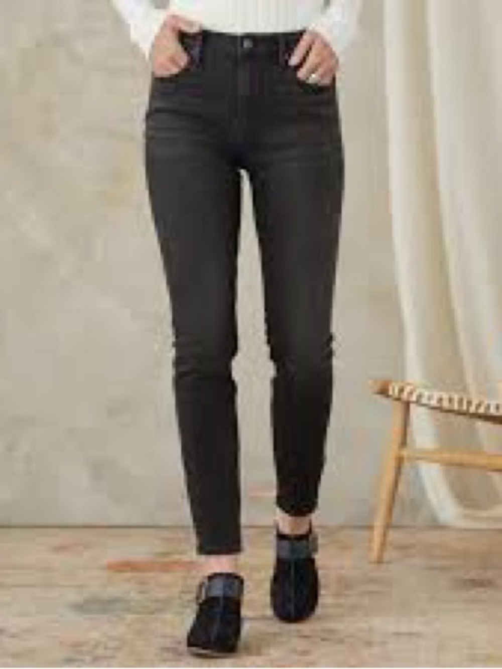 Driftwood Jackie High Rise Curvy Slim Skinny Vintage Charcoal Wash Women’s W27
